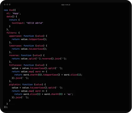 Et skærmbillede af kodning